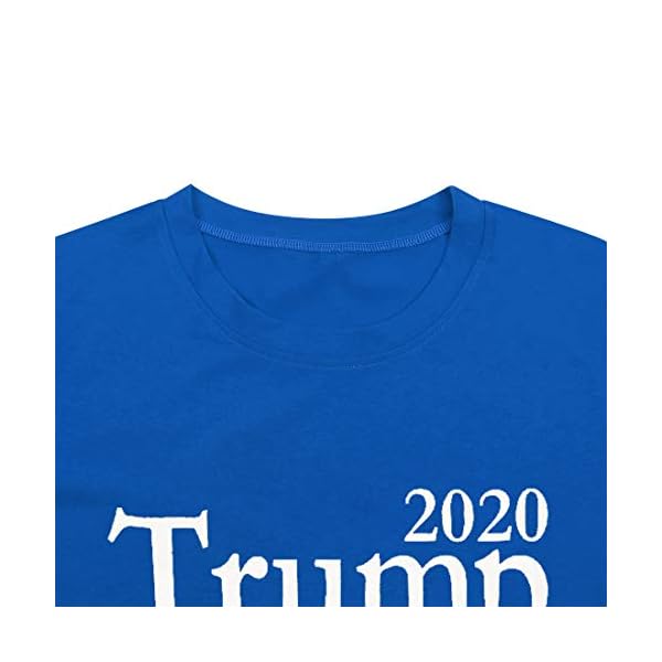 FASHGL Trump Keep America Great T Shirt for Women 2020 Trump Supporters Tees Slogan Printing Short Sleeve Top (Blue, M)