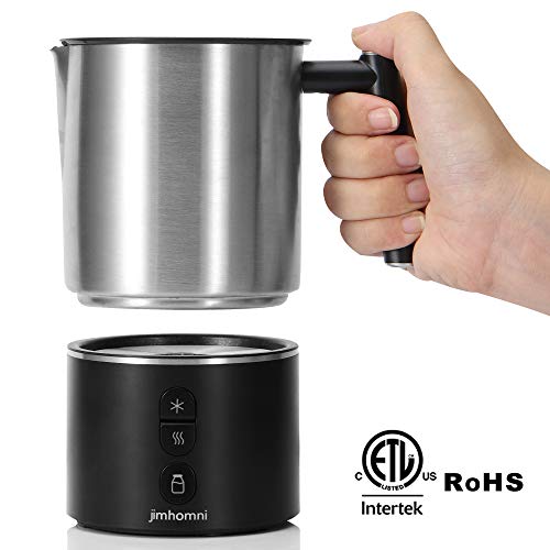 JIMHOMNI Detachable Milk Frother New version,Eletric Milk Steamer Foam Maker for any kind