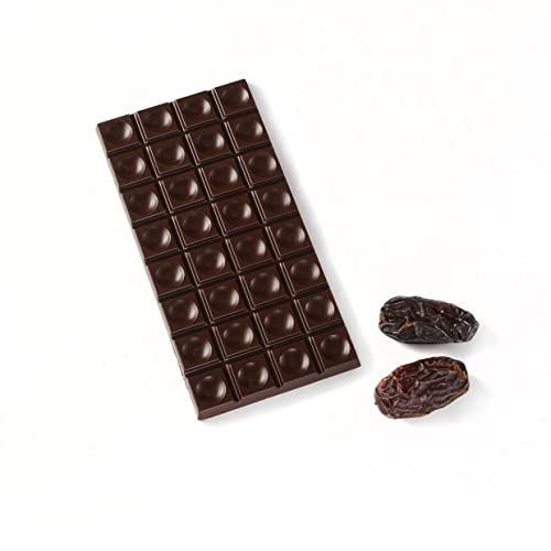 Odilia Dunkle Verführung: 70g Bio Dattel Schokolade | & Vegan und Ohne raffinierten Zucker (Dattelsüße) | 85% Kakao | Handgefertigt Made in Germany