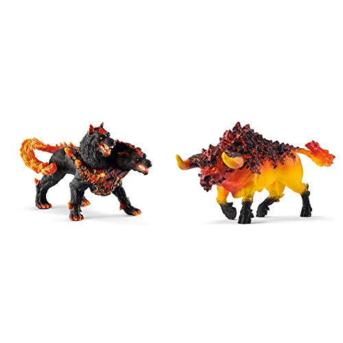Schleich Eldrador Creatures Hellhound Action Figure Toy for Kids Ages 7-12 & Eldrador, Eldrador Creatures, Action Figures for Boys and Girls 7-12 Years Old, Fire Bull