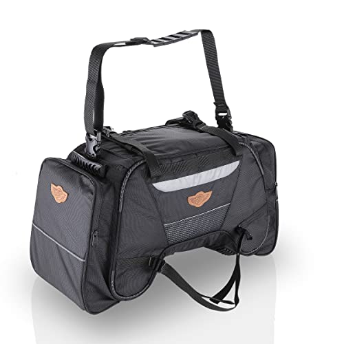 GUARDIANGEARS Rhino Mini 50L Tail Bag with Rain Cover fits on All Motorcycles from 100CC to 1000CC, Polyester