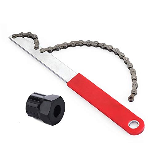 O³ Llave de Cadena para Bicicleta - con Extractor de Casete para Instalar o Desmontar los piñones del Cassette de Bicicleta