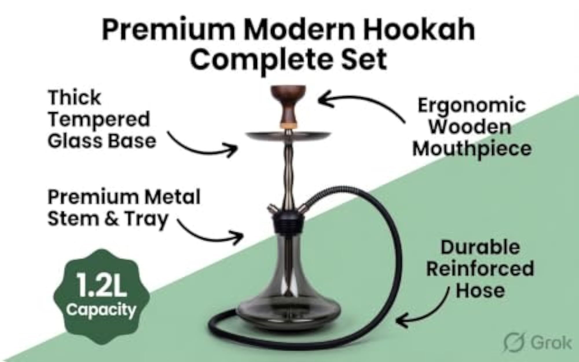 Professional Black Hookah Smoking Set
