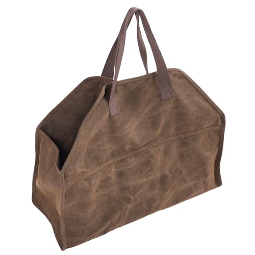 Sac à bûches en toile grand format pour transporter le bois sans débris