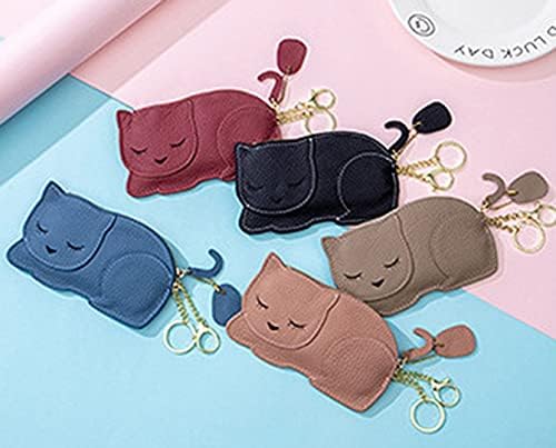 Image of QZUnique Women's PU Leather Crab Shape Pendant Purse Mini Bag Key Chain