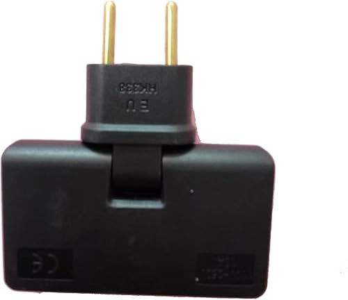 Tira de enchufe de alimentación de clavija redonda plana, convertidor de 3 salidas, adaptador de enchufe de Europa a EE. UU., Pin plano, enchufe