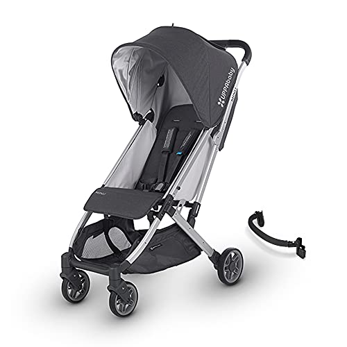 UPPAbaby Minu Stroller - Jordan (Charcoal Melange/Carbon/Black Leather) + Bumper bar for Minu