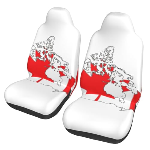 Fundas de asiento de coche con mapa canadiense, accesorios de viaje para trayectos largos en SUV