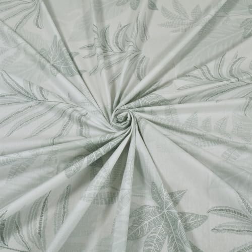 Image of Huesland by Ahmedabad Cotton 144 TC Double Bedsheet Cotton with 2 Pillow Covers | Mosy Sage, Olive Sage & Pale Sage