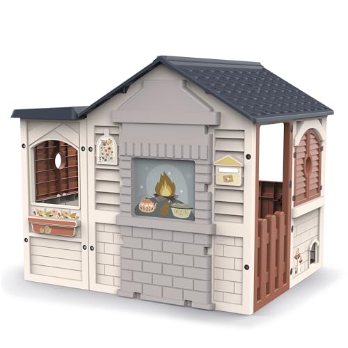 Chicos - Play Garden | Großes In- und Outdoor Kinder-Spielhaus mit Licht, Sound, klick-Klack-System, Katzenklappe & Stickern | Ab 2 Jahren (89626)