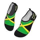 Men's Women's Jamaican Flag Water Shoes Barefoot Quick Dry Slip-on Aqua Socks for Yoga Beach Sports Swim surf