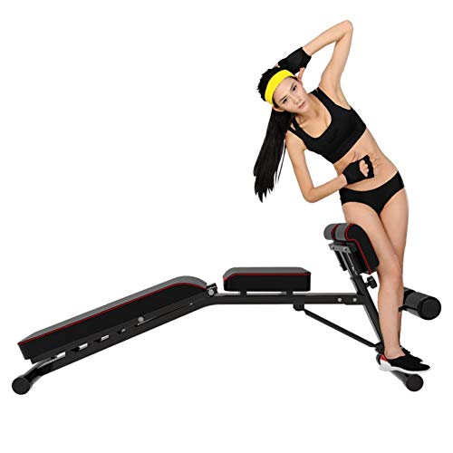 Adjustable Strength Training Bench, Weight Bench, Extension Bench for Multi-Position Workout (Black)