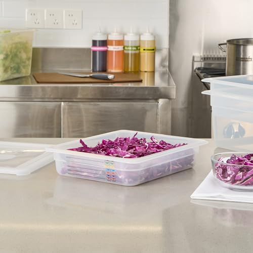 Restaurantware Food Storage Container 1 Pack of 12.7 x 10.3 x 2.5 Inches Plastic Stackable Storage Box White Reusable Label Container Dishwasher Safe For Restaurants And Kitchens by Restaurantware - Used condition - Image 7