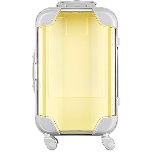 Empty False Eyelashes Packaging Box Luggage Lashes Suitcase for Storing and Showing Your False Eyelashes (Yellow)
