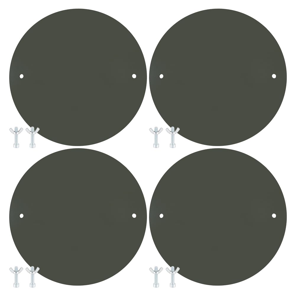 BENECREAT 4 pezzi Pipistrelli per ceramica verde oliva, diametro 30 cm preforato tondo argilla racchetta per tornitura argilla, produzione di ceramica, spessore 5.5 mm