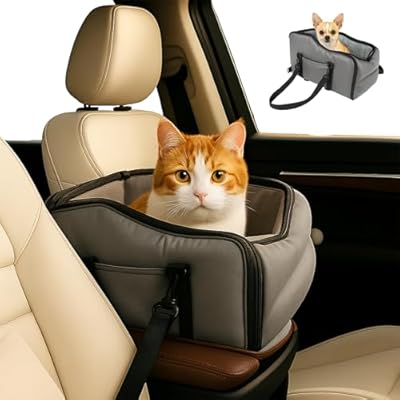 Palsway Cat Car Seat Center Console with Harnes...