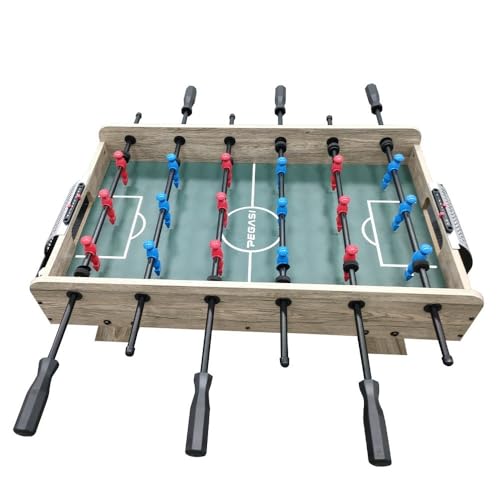 Pegasi Kickertisch Kinder und Erwachsene - Fussballtisch Mini XL Deluxe - Fußballtisch - 94x51x25cm - Kinder Tischfussball - Foosball Table - Braun – Bild 6