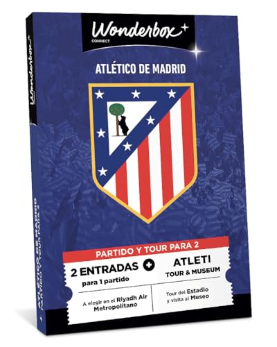 Tick&Box - Caja Regalo - Club Atlético de Madrid - 2 Entradas para 1 Partido y Visita al Estadio - Ven a Ver un Partido de fútbol en Cívitas Metropolitano - Regalos Originales - Válido por 2 años