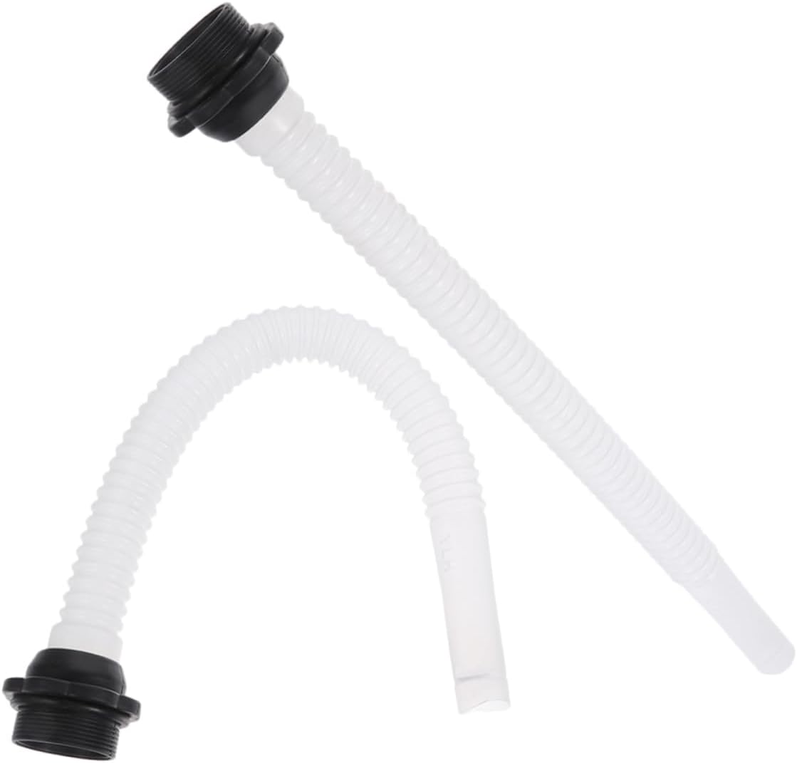 2pcs Plastic Fuel Pouring Spouts for Gasoline Transfer Sturdy Oil Tubes with Precision Nozzle for Automotive and Industrial Use