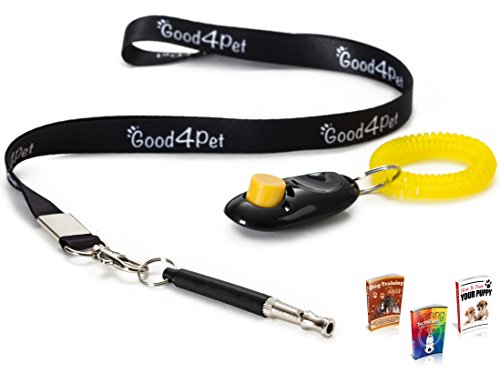 Dog Whistle To Stop Barking and Loud Pet Training Clicker | Silent Dogs Bark Control | Dog Cat Traning Kit | FREE Lanyard | Ebooks Train Safely & Fast | Good4Pet