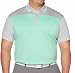 Callaway Men' Ventilated Heathered Color Block Short Sleeve Golf Polo Shirt