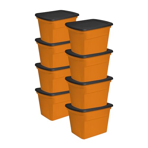 Sterilite 18 Gal Storage Tote, Stackable Bin with Lid, Plastic Container to Organize Halloween...