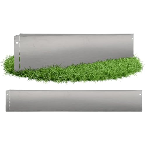 Preisvergleich Produktbild GartenAZ Rasenkante Metall feuerverzinkt 103x13cm, Nutzlänge 50m - Flexible Rasenbegrenzung aus wetterfestem Stahlblech für saubere Rasen- & Beetabgrenzung - Beeteinfassung Kante robust & langlebig