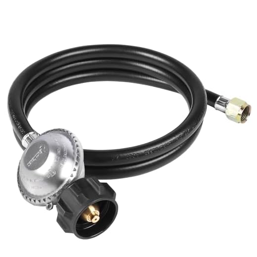 SHINESTAR 5FT Propane Hose with Regulator for Gas Grill, Patio Heater, Fire Pit and More, Low Pressure