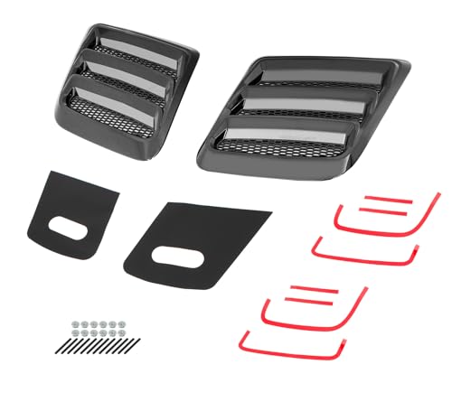 Roush 422325 Hood Vent Heat Extractors Gloss Black Pair for 2018-2023 Ford Mustang