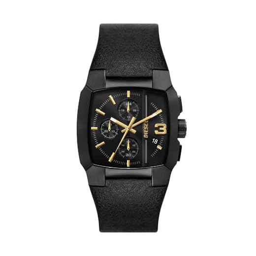 Diesel Montre Cliffhanger chronographe, en acier inoxydable, noir, pour homme, DZ4645