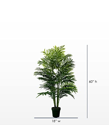5' Artificial Phoenix Palm Plant, Artificial Tree, Green, Cypress & Alabaster #TOP2