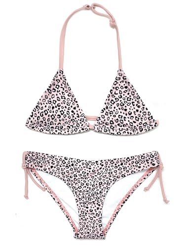 SHEKINI Girls Swimming Costume Summer Bikini Set Halter Triangle Top Printed Bottom Two Piece Swimsuit Kids Swimwear 6-14 Years Fashion Beach Bikinis