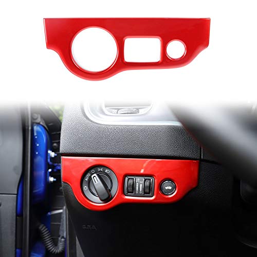 Voodonala for Challenger Charger Headlight Switches Control Button Knob Trim Decor for 2015-2025+ Dodge Challenger, for 2010-2025+ Dodge Charger Interior Accessories,ABS Red 1pc by Voodonala - Used condition - US$13.97