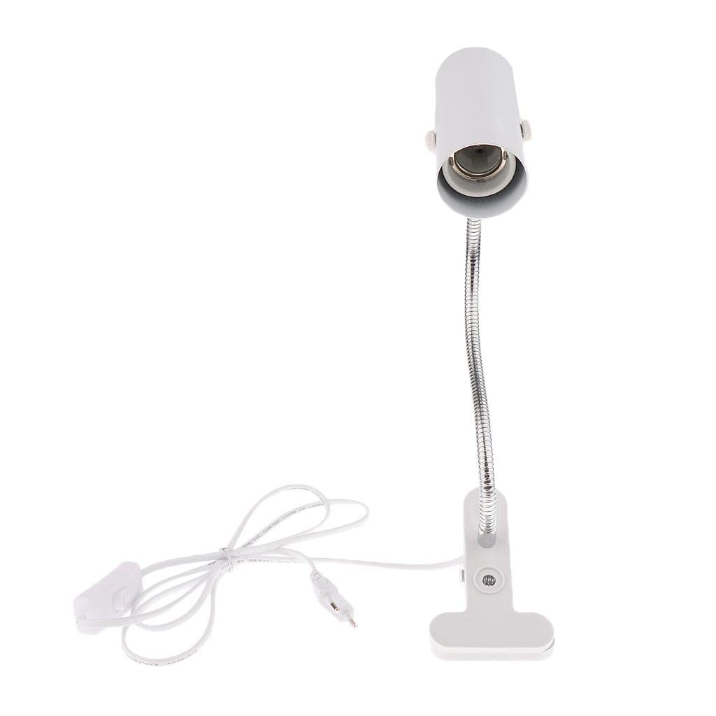 Portalámparas para reptiles con casquillo E27 blanco y reflector cerámico