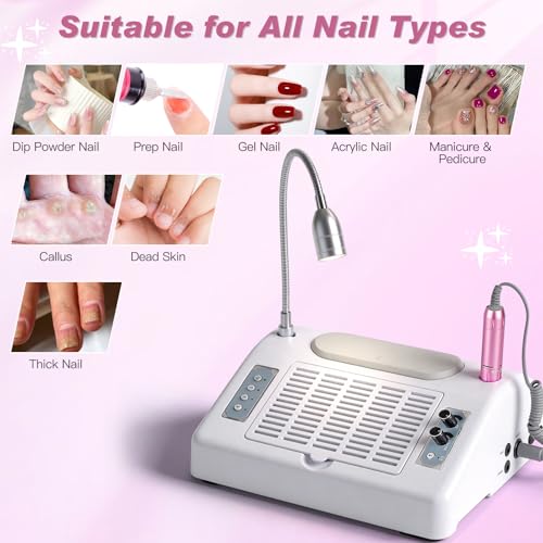 Biutee Nail Dust Collector 5 en 1 80W Máquina Profesional miniatura 6