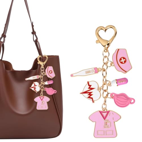 Tyqour Krankenschwester Schl&uuml;sselanh&auml;nger Geschenke f&uuml;r Krankenschwestern mit Gravur Stethoskop Spritze Pflegekraft Arzt Medizinstudent Krankenschwester Adventskalender Nurse Weihnachte Geschenk