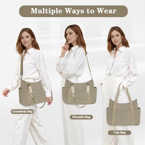 Image of Geestock Tote Bag for Women, Lightweight Large Work Tote Bag, Nurse Handbag Multi-pocket Shoulder Crossbody Tote Bags