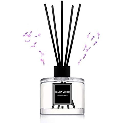 binca vidou Reed Diffuser 120ml / Lavender Scented Oil Reed Diffuser Set / 8 Diffuser Sticks / 50 Days Strong & Lasting Aroma / Home Scented Diffuser for Bedroom Bathroom Office Cover