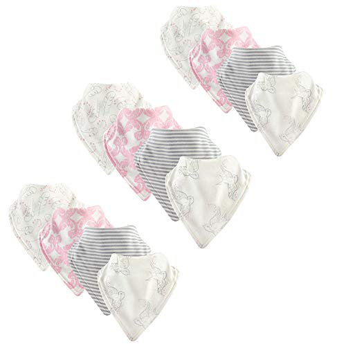 Image of Touched by Nature Organic Cotton Bandana Bibs, 12 Pack, Bird