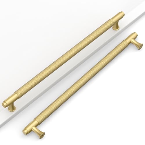 10Pack 10" Gold Cabinet Pulls, knurled drawer handles