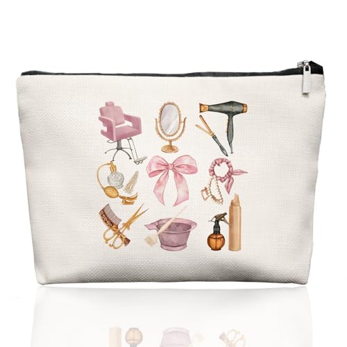 Hairstylist Gifts Women Makeup Bag Make Up Bag, Cosmetic Bags for Hairstylists, Hairdresser Gifts for Cosmetology Student Teen Girls