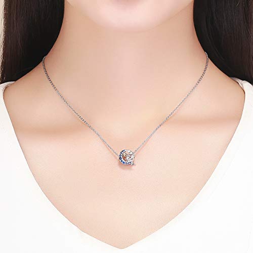 Abalorio de plata con hada de la luna y circonitas cúbicas de alta joyería 2