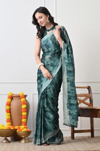 Image of MIRCHI FASHION Women Saree | Chiffon Batik Printed Breathable Regular Use Sari with Blouse