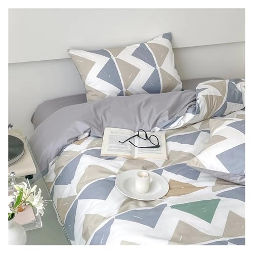 Ensemble de housse de couette imprimé coton parure de lit double queen - 7