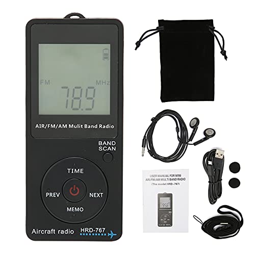 Goshyda Tragbares FM/AM-Radio, LCD-Display, 400 MAh Kompaktradios, Automatische Abschaltung, mit Stereo-Kopfhörer, für Zuhause, Gehen, Laufen