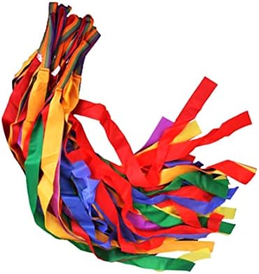 Handheld Ribbons 12pcs Children Hand Held Dance Ribbon Bright Rainbow Streamer ...