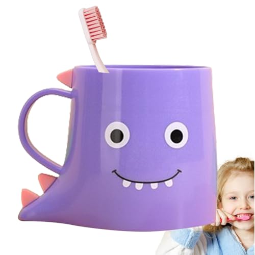 Bicchiere porta spazzolino da denti, bicchiere per collutorio, tazza per spazzolino da denti per bambini, a di dinosauro, accessori da bagno portatili per collutorio, per studenti, bambini