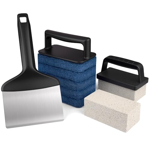 LIOUXUE Griddle Cleaning Kit for Blackstone, Flat Top Grill Cleaning Kit Include Griddle Brush...