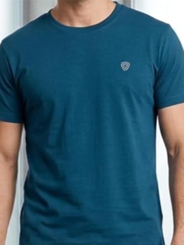 Image of Lux Cozi Men Cotton Half Sleeves Round Neck Regular Fit Casual T-Shirt