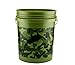 5-Gallon Camouflage Utility Bucket with Foam Grip – Heavy-Duty Plastic for Outdoor and General Use